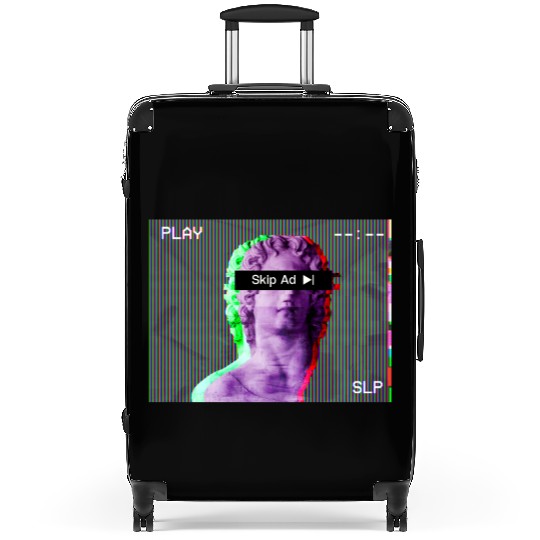 Aesthetic Vaporwave Statue Skip Ad Online Suitcases
