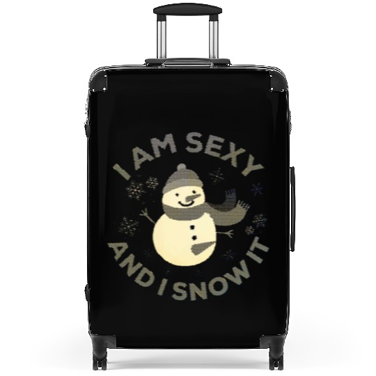 Funny Sexy Snowman Slogan christmas Suitcases