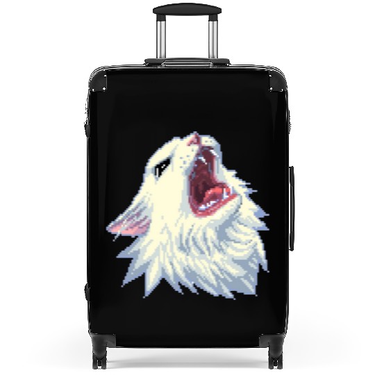 8 bit Screamin Thurston the Cat meme 2 Suitcases