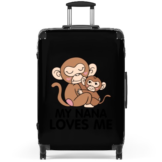 my nana loves me Suitcases