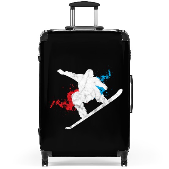 Snowboard Boarder Splash Winter Sport Birthday Suitcases