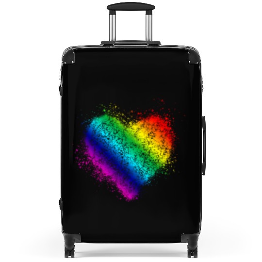 Rainbow Heart Vintage <3 Suitcases