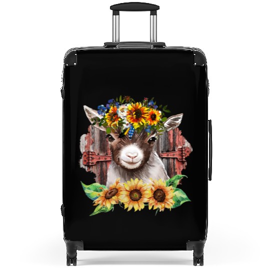 Sunflower Goat Suitcases