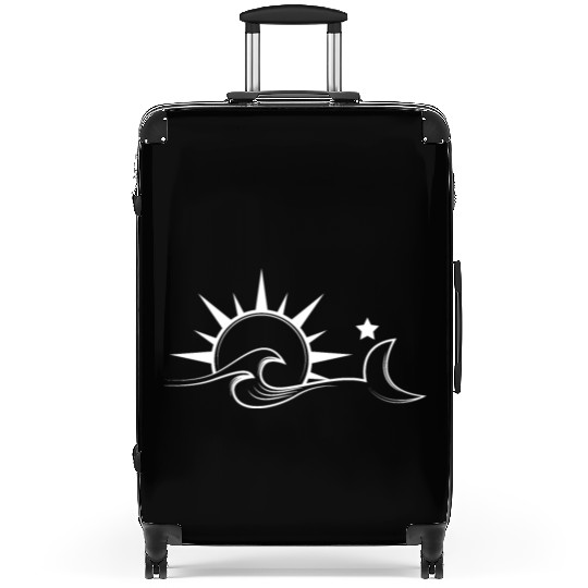 Sun Stars Moon Wave Traveler And Nature Lover Gift Suitcases