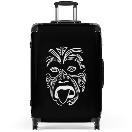 The Tribal Haka Mask Guy - Indigenous Face Suitcases