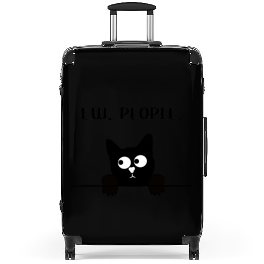 Ew People Cat I hate People Funny Cat Meme Suitcases