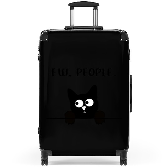 Ew People Cat I hate People Funny Cat Meme Suitcases