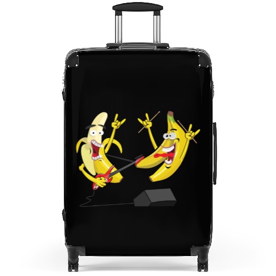 Guitar Drummer Music playing Bananas Cute Musician Suitcases