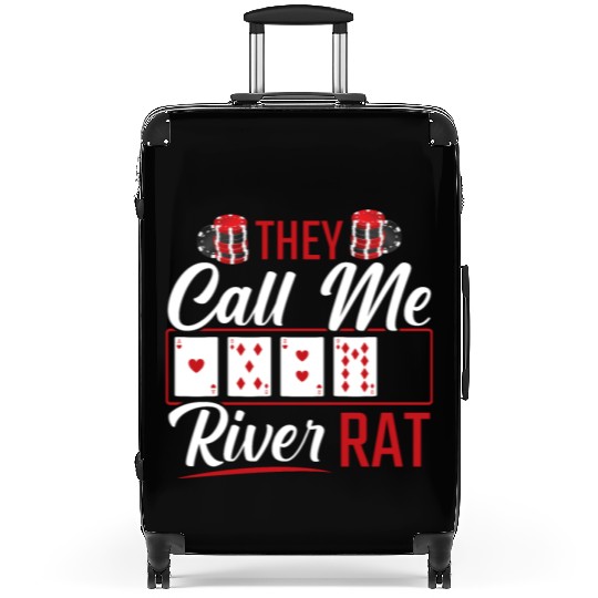 River Rat Funny Poker Player Texas Holdem Lucker Suitcases