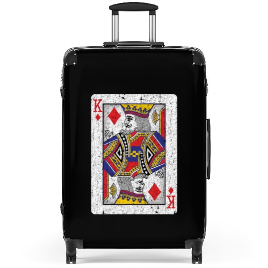 king of diamonds playing card Suitcases