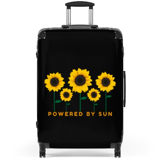 Sunflower Powered By Sun Summer Gift Idea Suitcases
