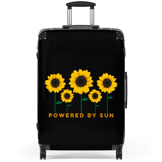 Sunflower Powered By Sun Summer Gift Idea Suitcases