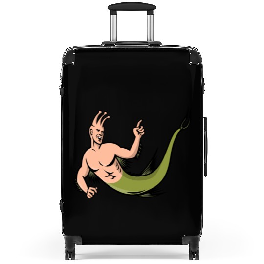 Sea Monkey Pointing Mascot Suitcases