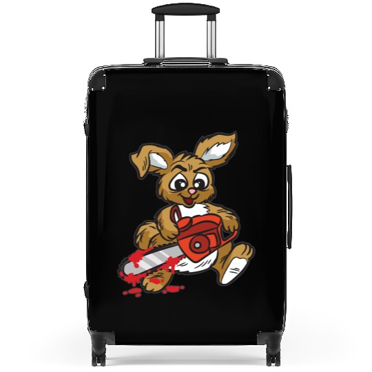 BAD BUNNY WITH CHAINSAW Suitcases