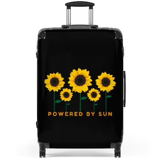 Sunflower Powered By Sun Summer Gift Idea Suitcases
