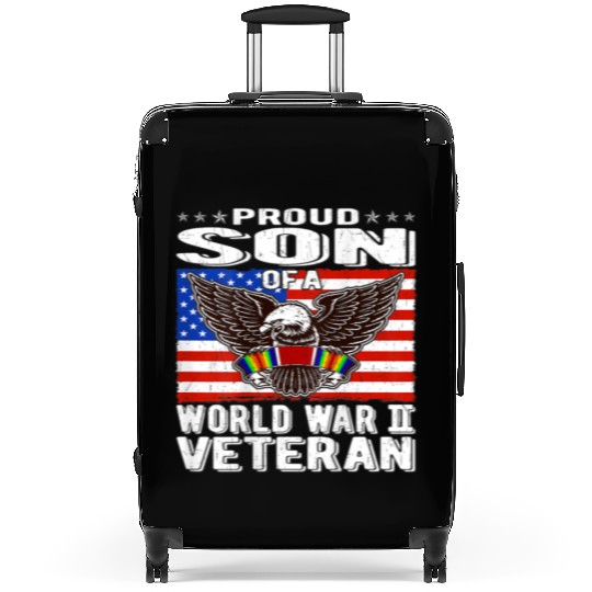 Proud Son of World War 2 Veteran Military Suitcases