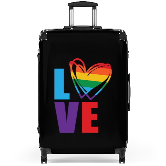 Gay pride LGBT PRIDE LOVE HEART Suitcases