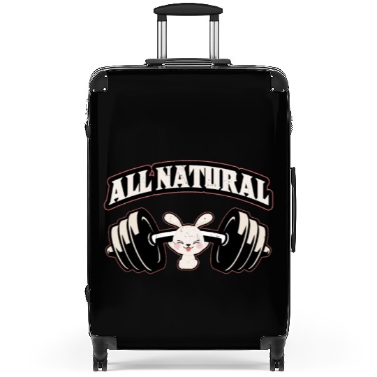 Cute Rabbit Weightlifting Gym Fitness Muscle Build Suitcases