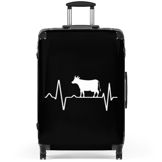 Cow Pulse Heartbeat Cattle Suitcases