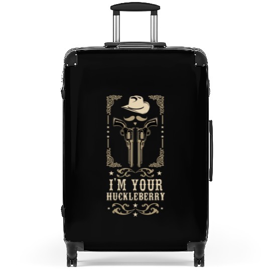 I'm Your Huckleberry Vintage Cowboy Say When Suitcases