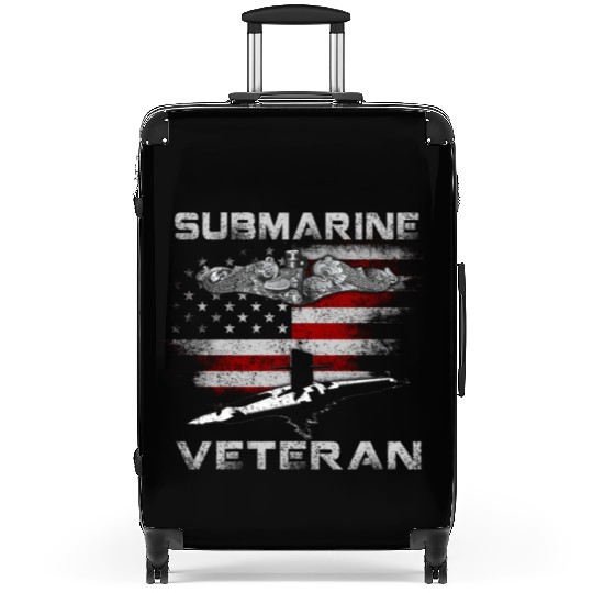 Vintage US Navy Submarine Service Veteran Suitcases