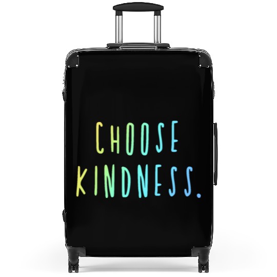 Choose Kindness Cool Colors Ombre Suitcases