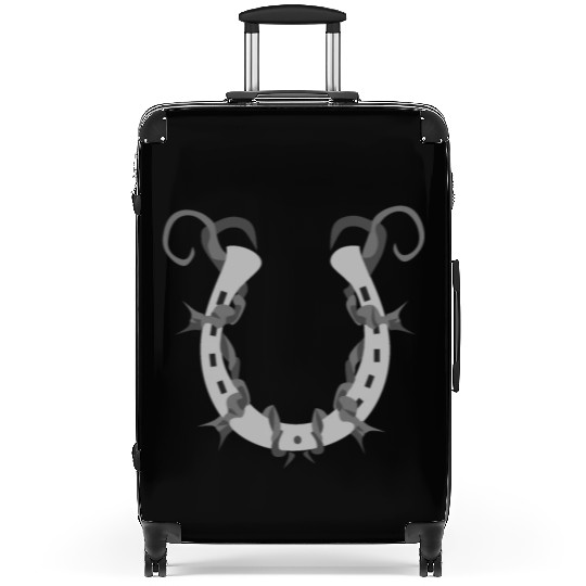 Horseshoe Wrapped in Barbed Wire Suitcases