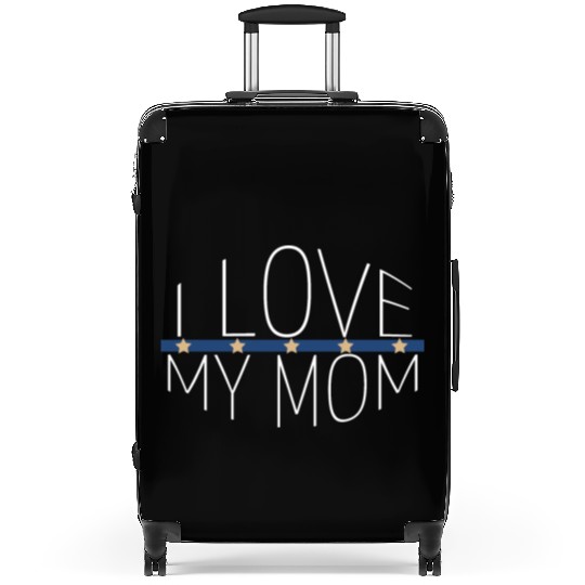 family - I love my mom Suitcases