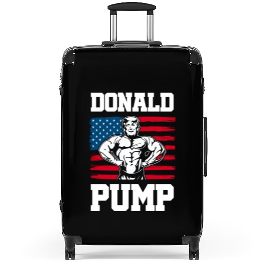 Donald Pump Trump Workout Patriotic Fitness Gym Fu Suitcases