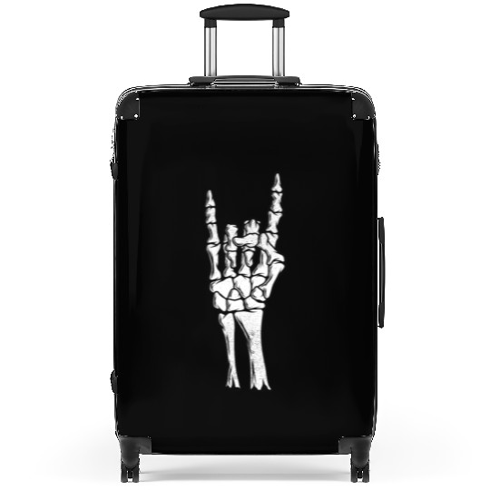 Skeleton Hand Devil Horns Hand Sign Halloween Gift Suitcases