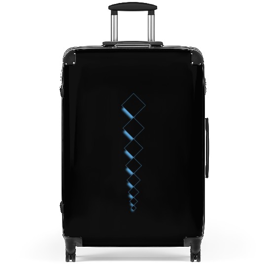 Squares design with drop shadow-light blue Suitcases