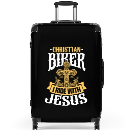 Christian Biker I Ride With Jesus Motorcycle Suitcases