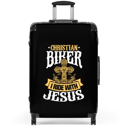 Christian Biker I Ride With Jesus Motorcycle Suitcases