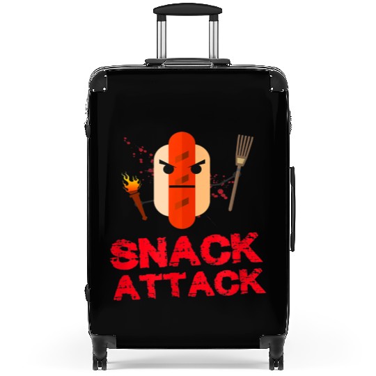Funny Hot Dog Snack Attack Food Snacks Suitcases