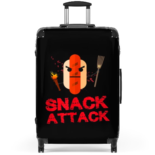 Funny Hot Dog Snack Attack Food Snacks Suitcases