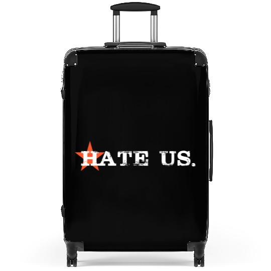 hate us astros Suitcases