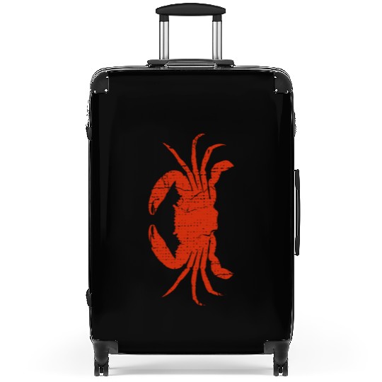 Funny Red Crab Side Walking Crabs Lover Crabbing S Suitcases