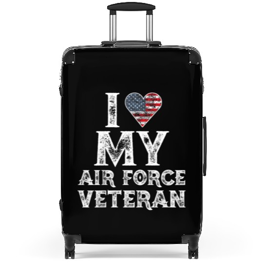 I Love My Air Force Veteran Vintage Gift Suitcases