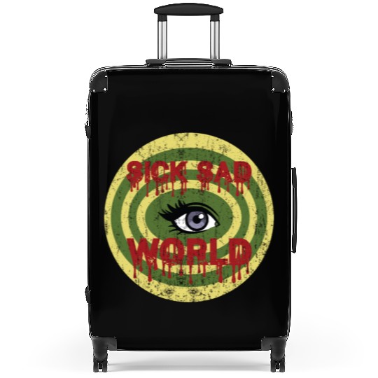 Daria Sick Sad World Drippy Text Eye Logo Suitcases