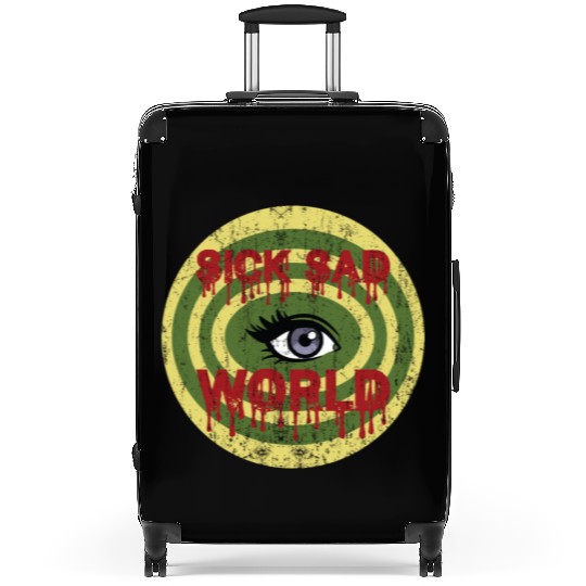Daria Sick Sad World Drippy Text Eye Logo Suitcases