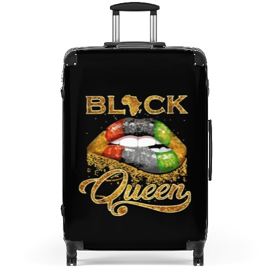 Black queen lips Suitcases