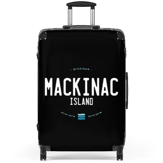 Mackinac Island Michigan Beach Waves Suitcases