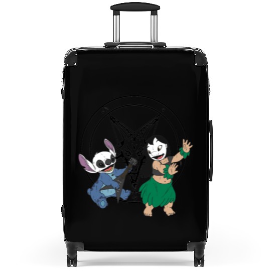 Black Metal Lilo and Stitch Suitcases