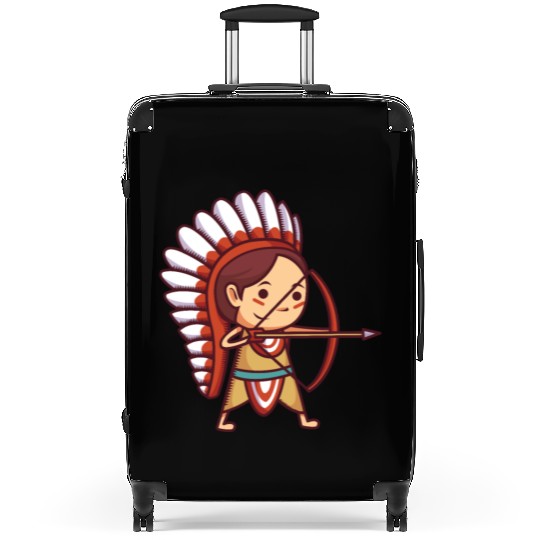 Native American Archer. Suitcases
