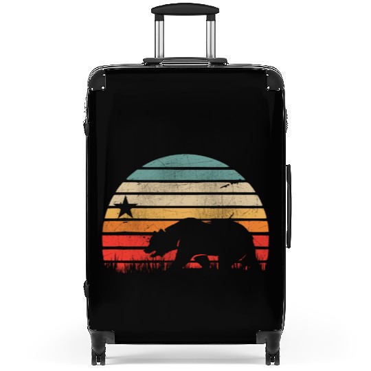 California Bear Retro Vintage Sunset Suitcases