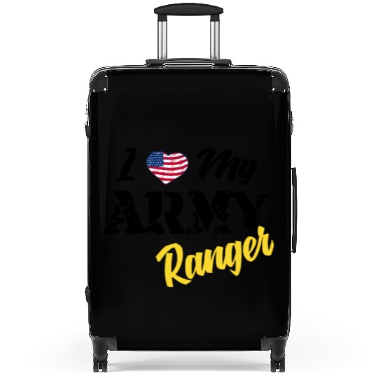 Proud US Army Ranger American Military Family Flag Suitcases