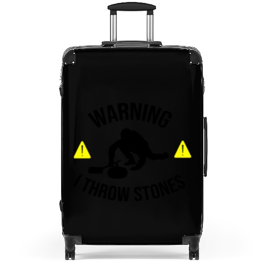I Throw Stones | Funny Curling Player Gift Suitcases