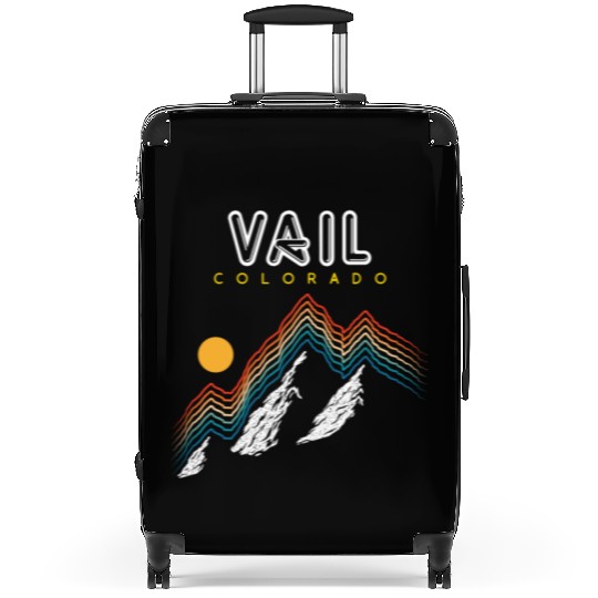 Vail Colorado Usa Ski Resort 1980S Retro Suitcases