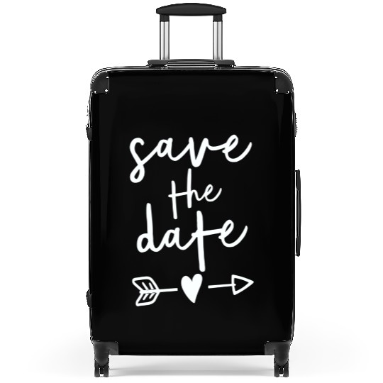 Bride Couple Engagement Save The Date Wedding Suitcases