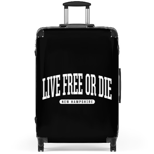 College Style Live Free Or Die New Hampshire Souve Suitcases
